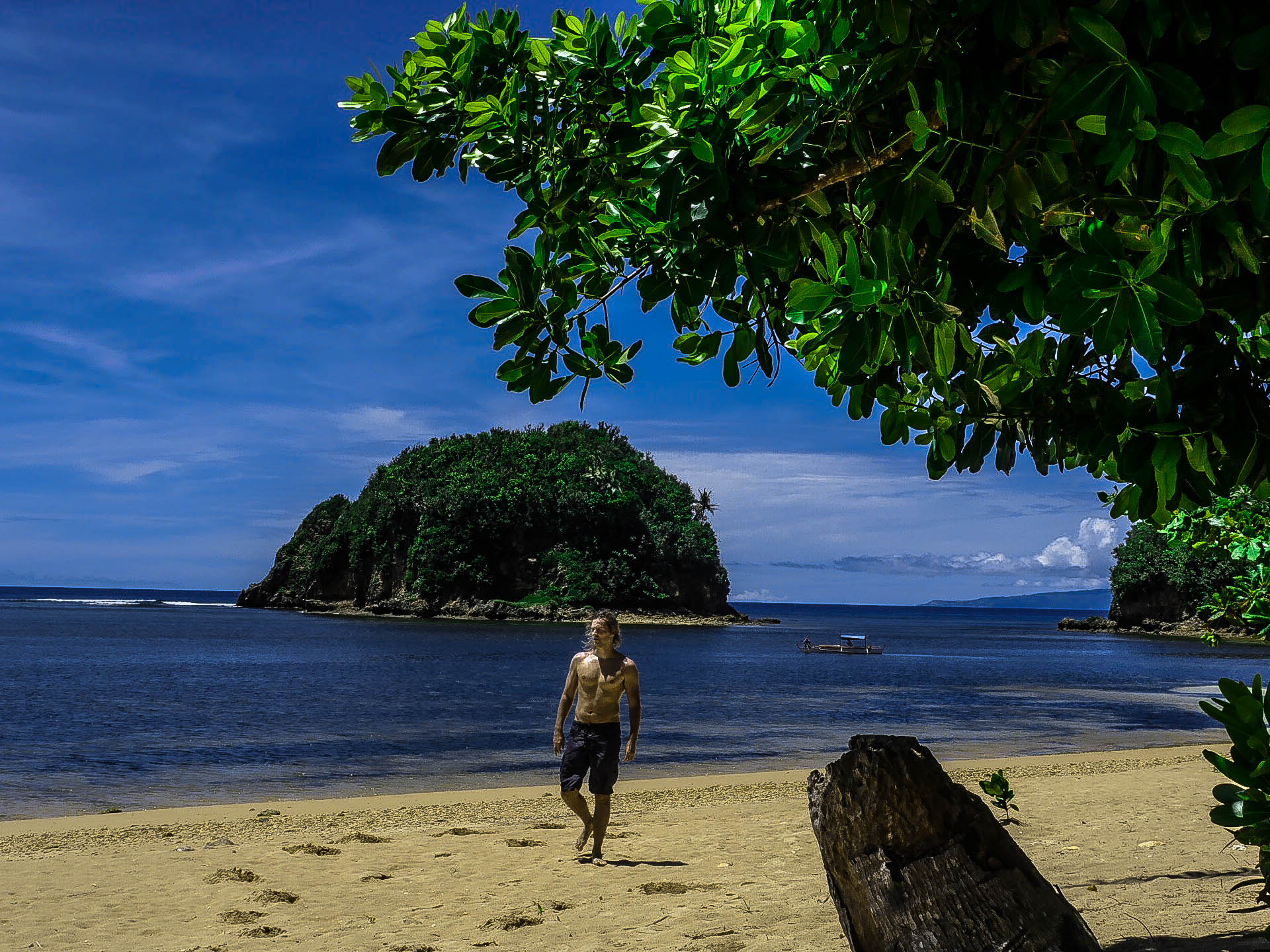 lenny through paradise at twin rock beach in catanduanes philippines
